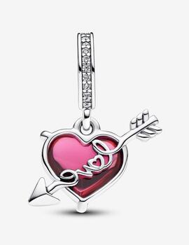 Charm PANDORA Colgante de Cristal de Murano Corazón