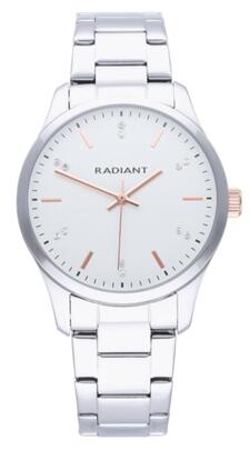 Reloj RADIANT acero bisel liso esfera aguja rosa