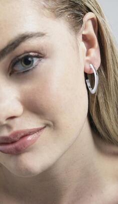 Aros LUXENTER Evly plata lisos planos