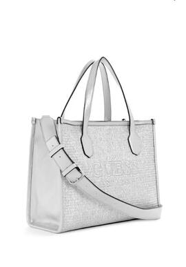 Bolso GUESS Silvana mano plateado