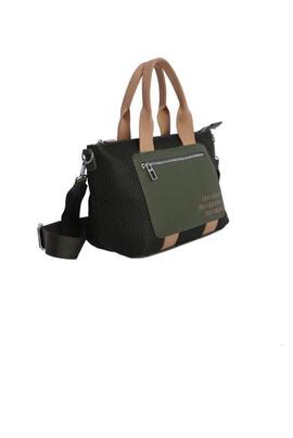 Bolso DON ALGODON mano perforado verde