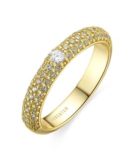 Anillo LUXENTER Ontary dorado circonitas