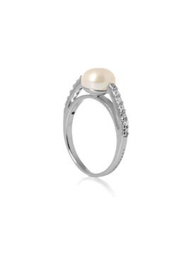 Anillo LUXENTER plata perla circonita