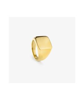 Anillo RADIANT Shine & Matt sello dorado ancho