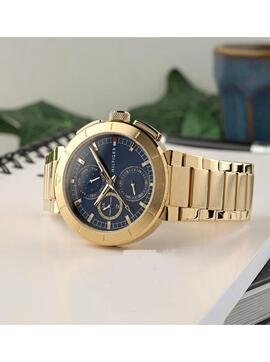 Reloj TOMMY dorado esfera azul