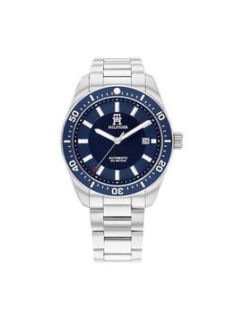 Reloj TOMMY acero bisel azul