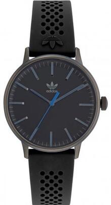 Reloj ADIDAS caucho negro c/ azul correa redondo