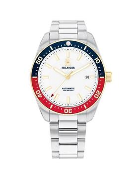 Reloj TOMMY HILFIGER acero esfera azul/rojo bord dorado