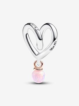 Pandora Charm plata oro rosa corazon envuelt