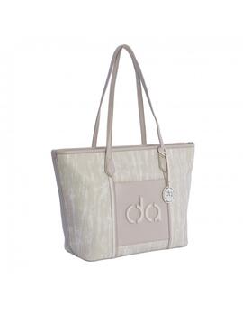 Bolso DON ALGODON piel verdoso textura logo