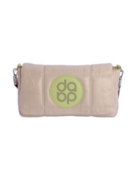 Bandolera DON ALGODON Aldana beige alcolcho logo verde