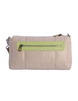 Bandolera DON ALGODON Aldana beige alcolcho logo verde