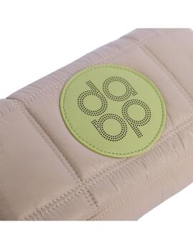 Bandolera DON ALGODON Aldana beige alcolcho logo verde