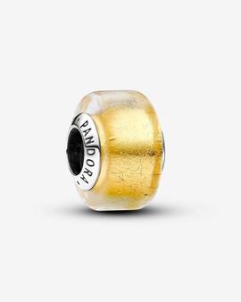 Charm PANDORA mini cristal murano dorado