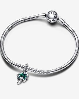 Charm PANDORA colgar Palmera Verde Opalescente
