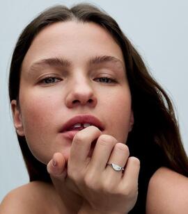 Anillo PANDORA ME plata Mitad Sello Esmaltado