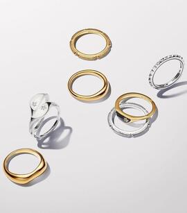 Anillo PANDORA ME plata Mitad Sello Esmaltado