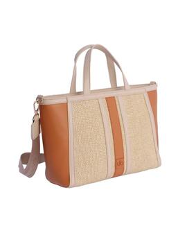 Bolso DON ALGODON Aura mano piel marfil