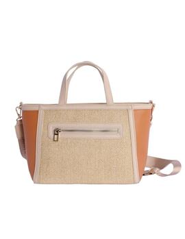 Bolso DON ALGODON Aura mano piel marfil