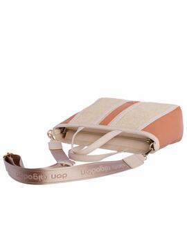 Bolso DON ALGODON Aura mano piel marfil