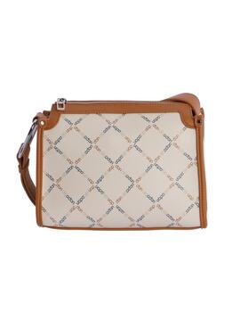 Bandolera DON ALGODON Celia piel marfil logo