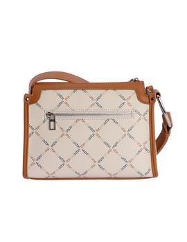 Bandolera DON ALGODON Celia piel marfil logo