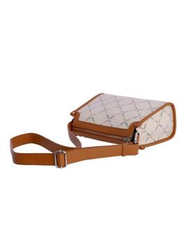 Bandolera DON ALGODON Celia piel marfil logo