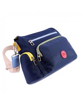 Bandolera DON ALGODON Alexia nylon cremalleras varias