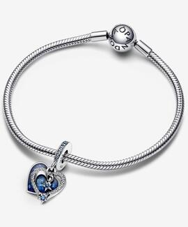 Charm PANDORA colgar Doble Corazón Estrella Fugaz