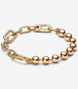 Pulsera PANDORA Eslabones Link y Cuentas Metálicas Pandora M