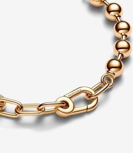 Pulsera PANDORA Eslabones Link y Cuentas Metálicas Pandora M