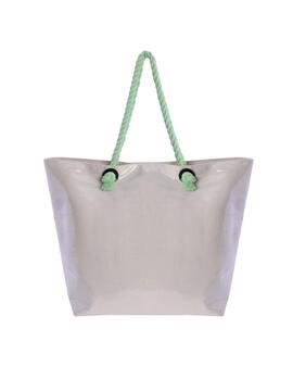 Bolso AMICHI Orosia natural logo floral