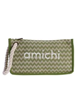 Neceser AMICHI Palmira verde logo medio