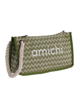 Neceser AMICHI Palmira verde logo medio
