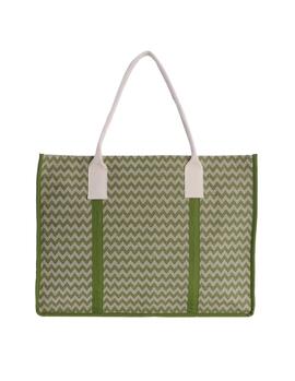 Bolso AMICHI Orquidea playa verde estampo