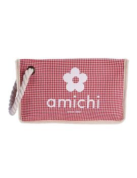 Neceser AMICHI Oriana cuadritos rojos