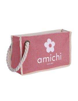 Neceser AMICHI Oriana cuadritos rojos