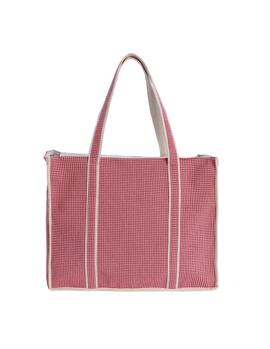 Bolso AMICHI Oria  playa cuadritos rojo