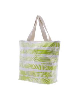 Bolso AMICHI  playa blanco hojas verdes