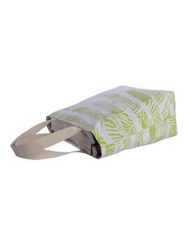 Bolso AMICHI  playa blanco hojas verdes