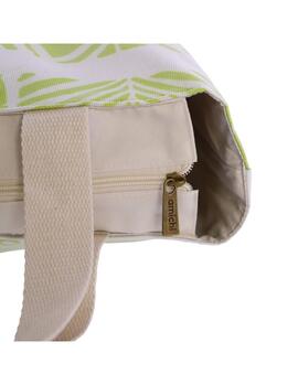 Bolso AMICHI  playa blanco hojas verdes