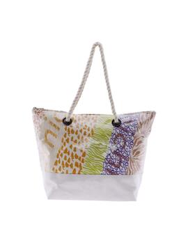 Bolso AMICHI Olinda plastico natural estamp
