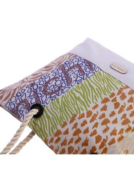 Bolso AMICHI Olinda plastico natural estamp