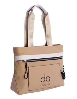 Shopper DON ALGODON Mykonos beige logo