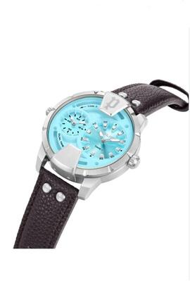 Reloj POLICE Huntley acero correa cuero marron