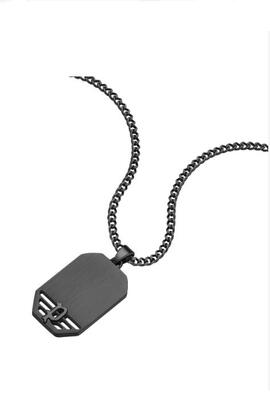 Collar POLICE  acero pavonado placa