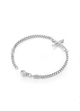 Pulsera POLICE acero cruz medio lisa