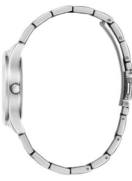 Reloj GUESS acero bisel logo rosa triangulo