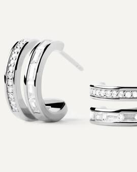 Aros PDPAOLA plata doble circonita