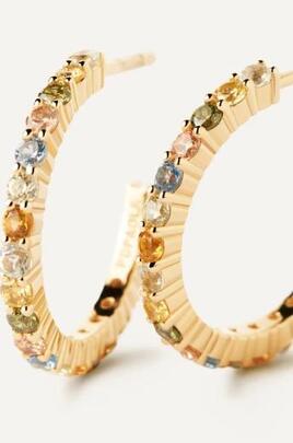 Aros PDPAOLA dorado circonit colores